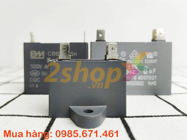 Tụ điện BM CBB61 2.5uF, 450VAC Giắc cắm