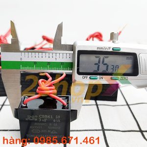 Tụ điện CBB61 3uF, 450VAC Dây cắm