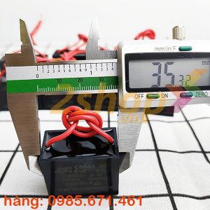 Tụ điện CBB61 4uF, 450VAC Dây cắm