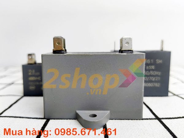 Tụ điện CBB61 8uF, 450VAC Giắc cắm