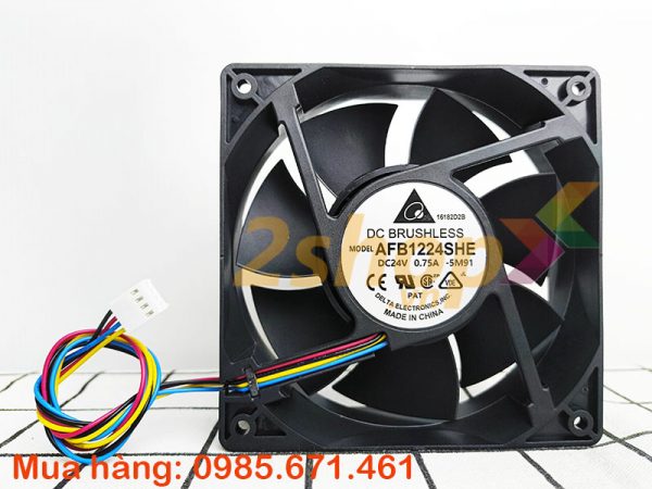 Quạt DELTA AFB1224SHE, 24VDC, 120x120x38mm