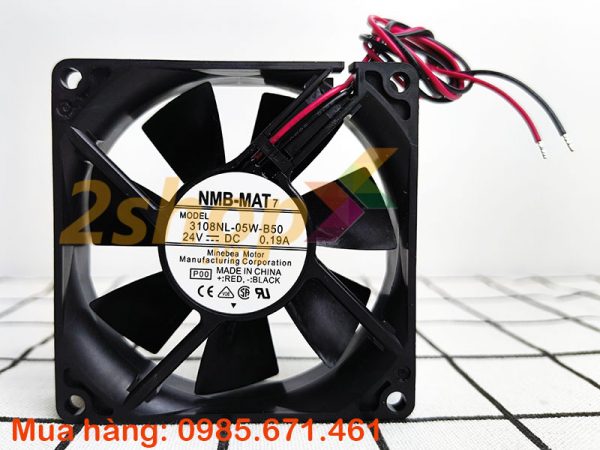 Quạt biến tần NMB 3108NL-05W-B50, 24VDC, 80x80x20mm