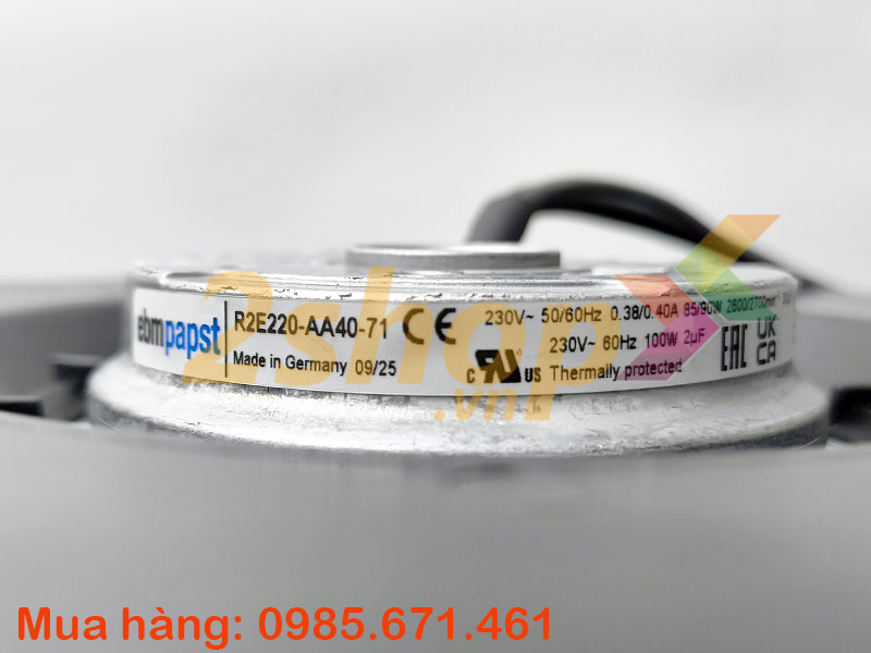 Quạt EBMPAPST R2E220-AA40-71, 230VAC, 220x71mm