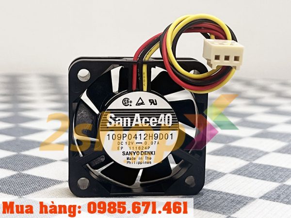 Quạt SANYO DENKI 109P0412H9D01, 12VDC, 40x40x10mm