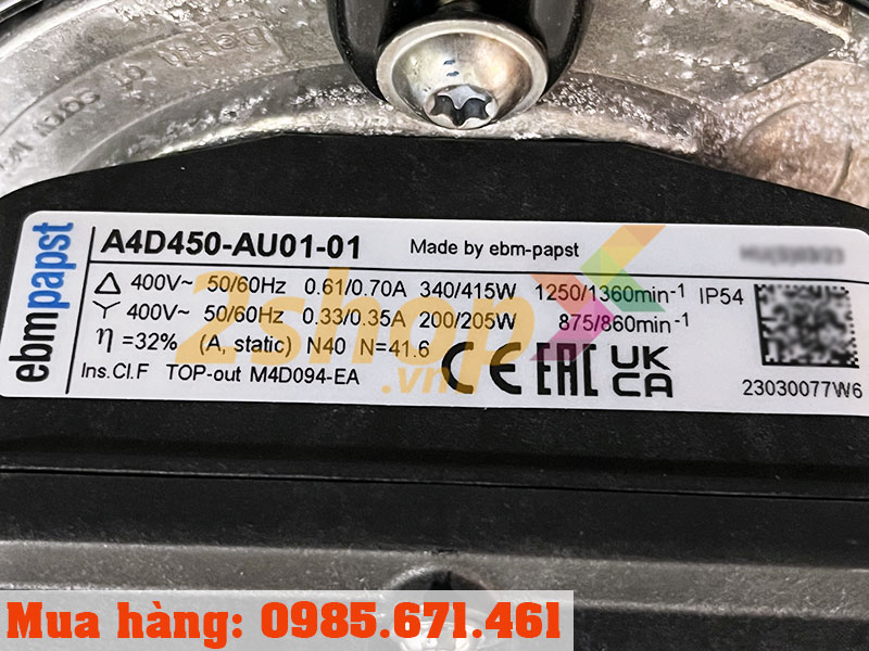 Quạt EBMPAPST A4D450-AU01-01, 400VAC, 450mm