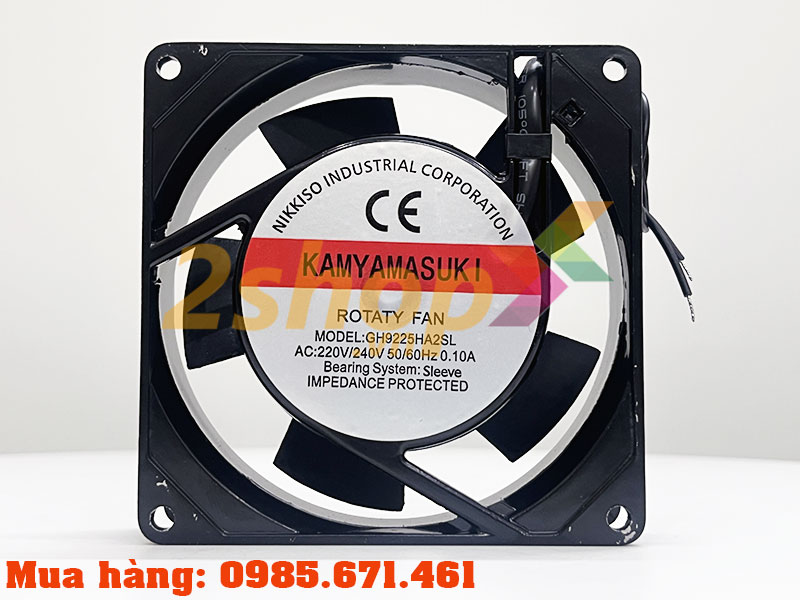 QUẠT KAMYAMASUKI GH9225HA2SL, 220-240VAC, 92x92x25mm
