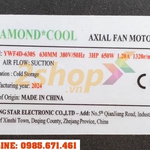 Quạt DIAMOND COOL YWF4D-630S, 380VAC, 630mm