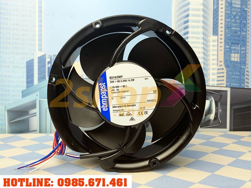 Quạt EBMPAPST 6314/2MP, 24VDC, 172x51mm