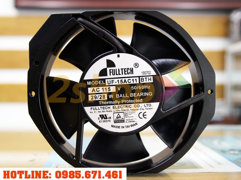 Quạt FULLTECH UF-15AC11 BTH, 115VAC, 172x150x38mm