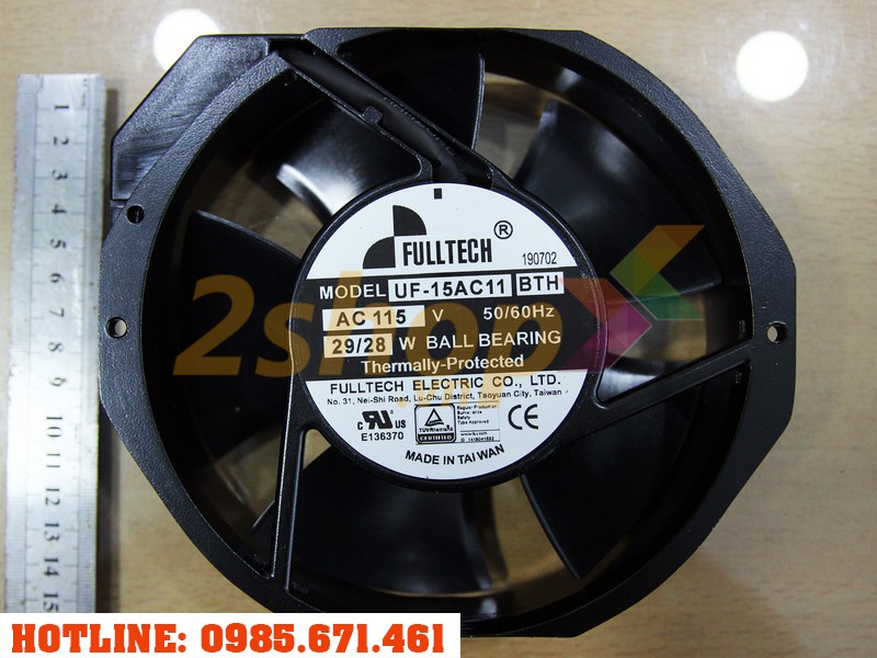 Quạt FULLTECH UF-15AC11 BTH, 115VAC, 172x150x38mm