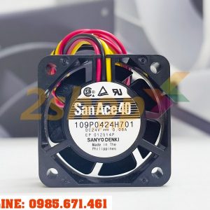 Quạt SANYO DENKI 109P0424H701, 24VDC, 40x40x15mm