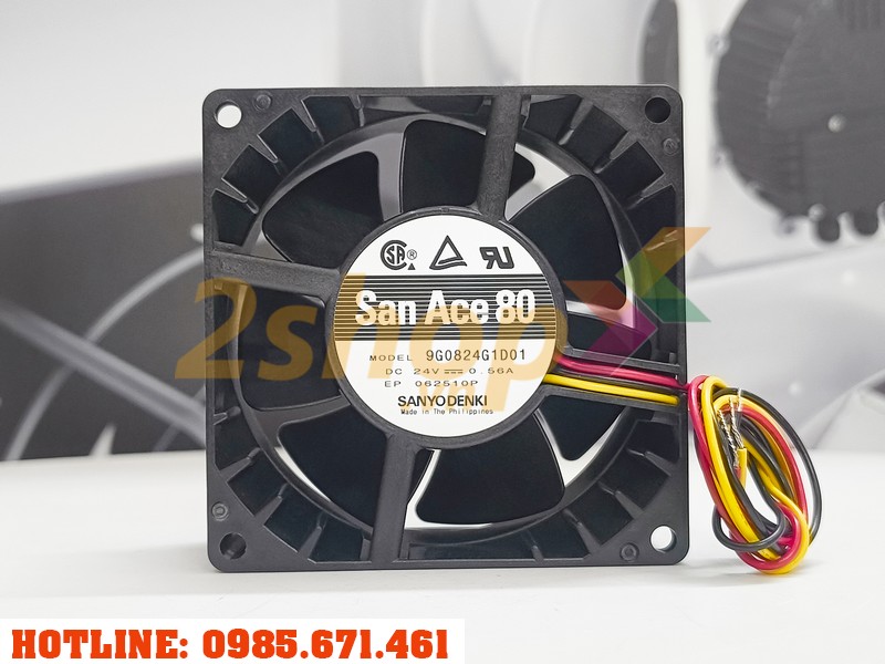 Quạt SANYO DENKI 9G0824G1D01, 24VDC, 80x80x38mm