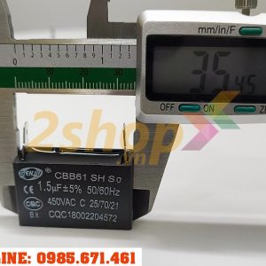 Tụ điện SENJU CBB61 1.5uF, 450VAC Giắc cắm