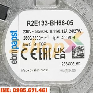 Quạt EBMPAPST R2E133-BH66-05, 230VAC, 133mm