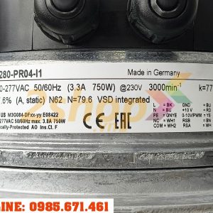 Quạt EBMPAPST R3G280-PR04-I1, 230VAC, 280mm