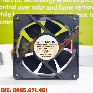 Quạt SYMBANG D12038V24SLB-K, 24VDC, 120x120x38mm