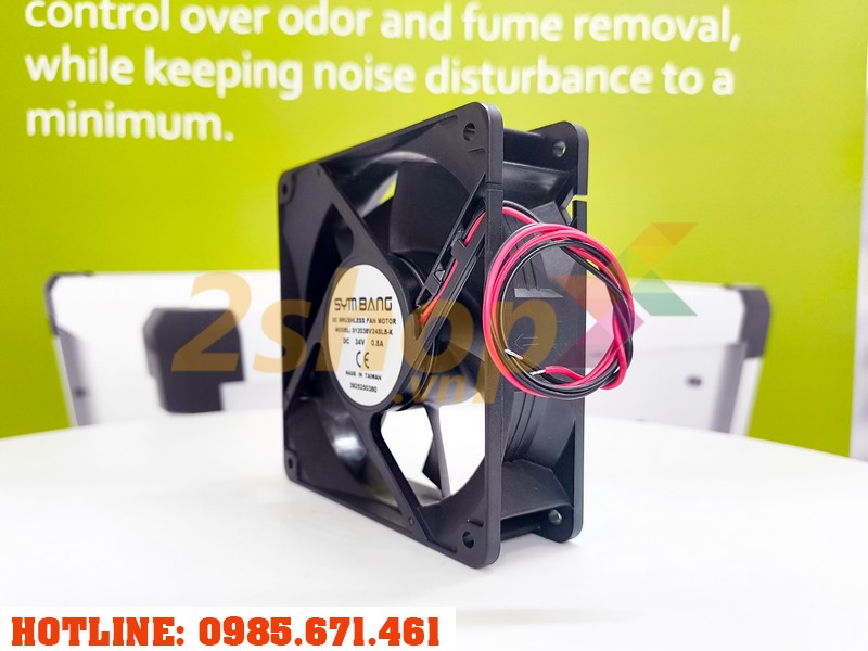 Quạt SYMBANG D12038V24SLB-K, 24VDC, 120x120x38mm