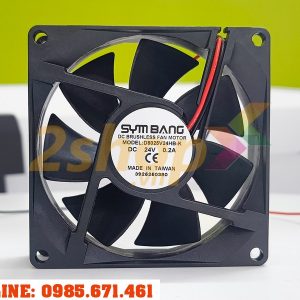 Quạt SYMBANG D8025V24HB-K, 24VDC, 80x80x25mm