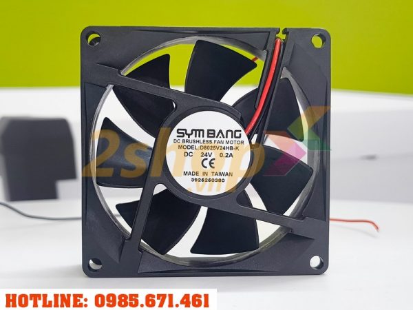 Quạt SYMBANG D8025V24HB-K, 24VDC, 80x80x25mm