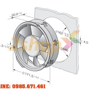 Quạt EBMPAPST 6212NMR, 12VDC, 172x51mm