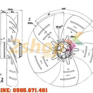 Quạt EBMPAPST A4D450-AP01-01, 230/400VAC, 450mm