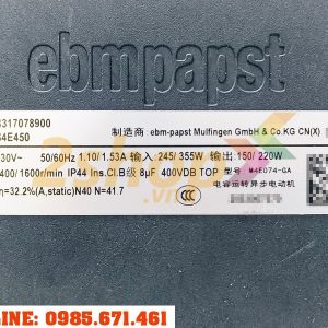 Quạt EBMPAPST S4E450-8317078900, 230VAC, 450mm