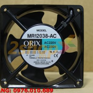 QUẠT ORIX MR12038-AC, 220-230AC, 120x120x38mm