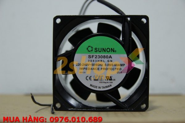 QUẠT SUNON SF23080A-2083HBL.GN, 220-240VAC, 80x80x38mm
