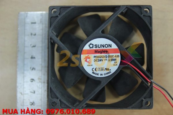 QUẠT SUNON PE80252V2-000C-A99, 24VDC, 80x80x25mm