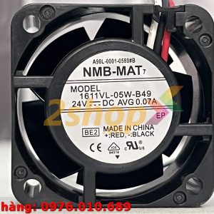 Quạt NMB 1611VL-05W-B49(A90L-0001-0580#B), 24VDC, 40x40x28mm