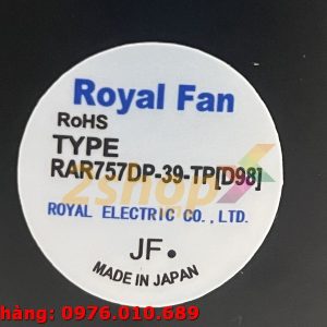Quạt ROYAL FAN RAR757DP-39-TP[D98], 230VAC, 172mm