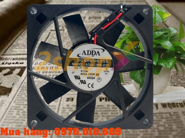 Quạt ADDA AD0812MB-D71, 12VDC, 80x80x15mm