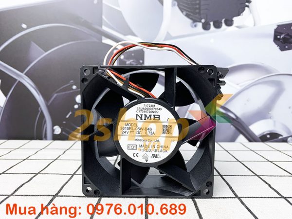 QUẠT NMB 3615RL-05W-B46, 24VDC, 92x92x38mm