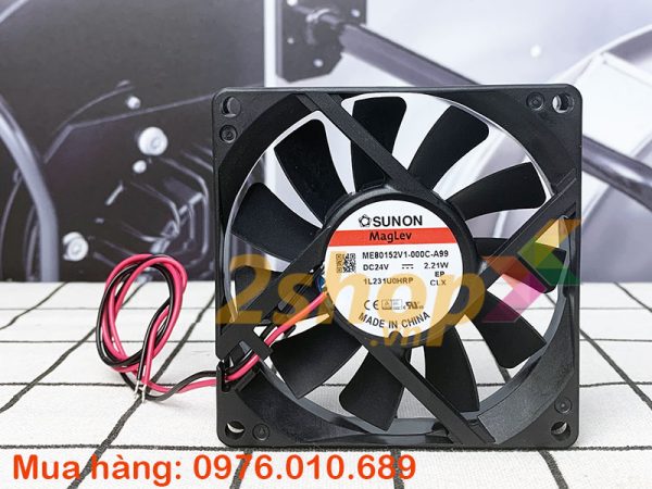 QUẠT SUNON ME80152V1-000C-A99, 24VDC, 80x80x15mm