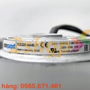 Quạt EBMPAPST R2E220-AA40-71, 230VAC, 220x71mm