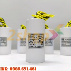 Tụ điện CBB60 9+9uF, 450VAC Dây cắm